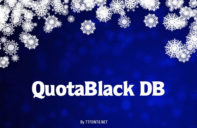 QuotaBlack DB example